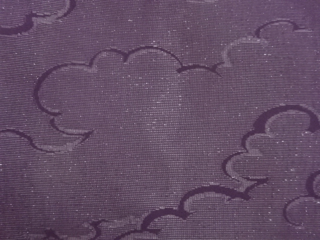  絽雲模様織出し名古屋帯